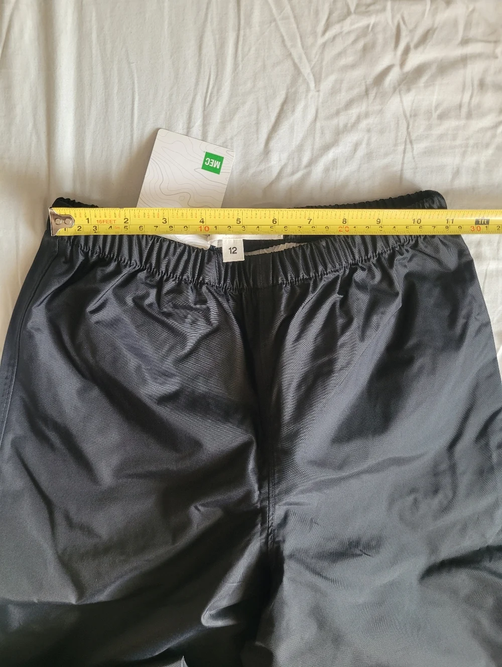 NWT MEC Waterproof Rain Pants,Youth Kids Size 12,Black,Unlined - Picture 4 of 16
